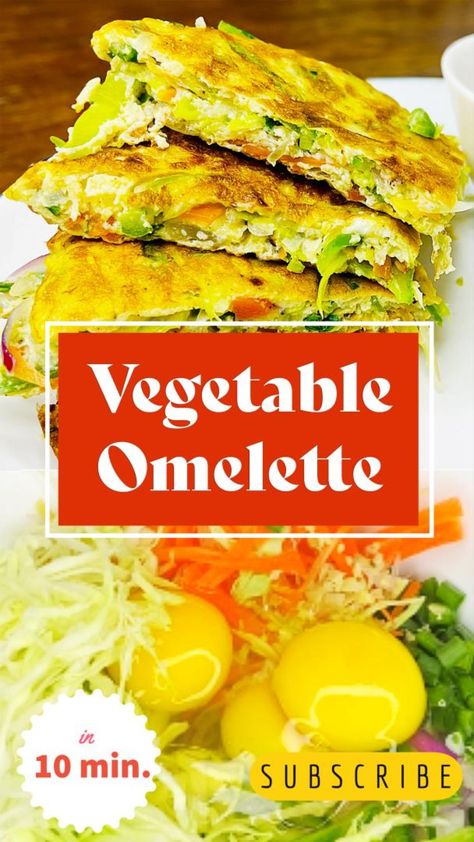 How to Make Tasty Vegetable Omelette Easily Veggie Omelette Recipe, Magical Cooking, Vegetable Omelette, Healthy Veggie, Veggie Omelette, Omelette Recipe, Tasty Breakfast, Egg Recipe, Quick Healthy