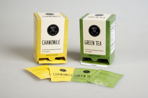 Happy Tea - Package Design by Andrea Dias, via Behance Tea Packaging Design Boxes, Tea Box Packaging, Tea Box Design, Tea Package, Tea Boxes, Happy Tea, Tea Packaging Design, Cool Packaging, Tea Design