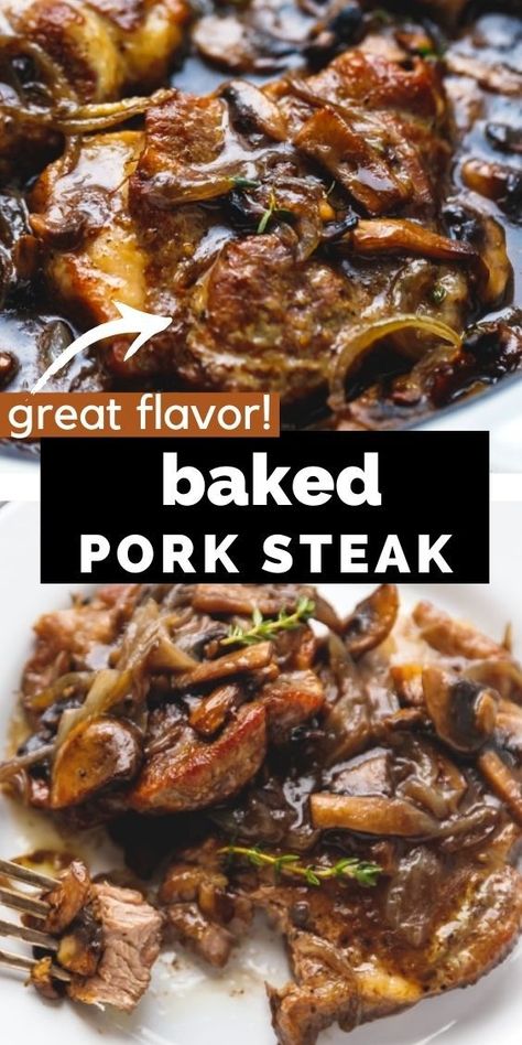 Pork Steak Dinner Ideas, Pork Shoulder Steak Recipes Oven, Pork Shoulder Chops Recipes, Baked Pork Steaks In Oven, Pork Steak Recipes Oven, Pork Steaks In The Oven, Pork Steak Oven, Pork Steak Recipes, Pork Shoulder Steak Recipes