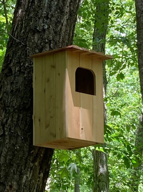 Owl Box Plans How To Build, Diy Owl Box House Plans, Owl Boxes Plans How To Build, Owl House Plans How To Build, Diy Owl House Nesting Boxes, Owl Houses Diy How To Build, Owl Box Diy, Owl Box Plans, Owl House Plans