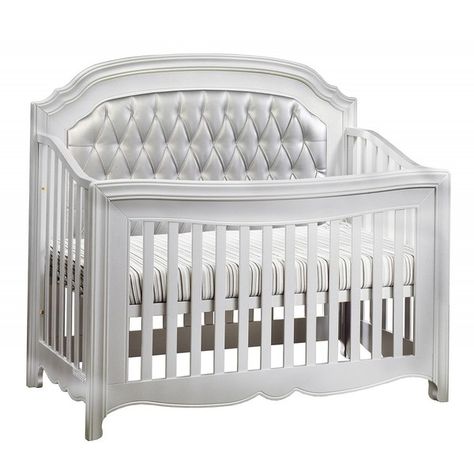 Natart Alexa 4 in 1 Convertible Crib Diamond Tufted Panels ($1,748) ❤ liked on Polyvore featuring home, children's room, children's furniture and nursery furniture Tufted Crib, Convertible Cribs, Tufted Upholstered Headboard, Vanity Wall Mirror, Boutique Baby, Kids Bedding Sets, White Upholstery, Convertible Crib, Upholstered Panels