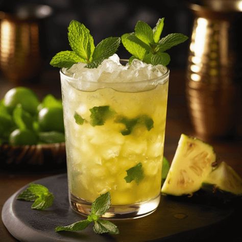 The Pineapple Mojito is a refreshing, sweet, and slightly tart cocktail. The pineapple adds a tropical sweetness that balances the tartness of the lime and the freshness of the mint. The rum adds a subtle warmth to the drink, making it a delightful and balanced cocktail. Pineapple Mojito, Mojito Drink, Drink Making, Mojito Cocktail, Sweet Cocktails, Fresh Mint Leaves, Perfect Cocktails, Fresh Salads, Fresh Lime