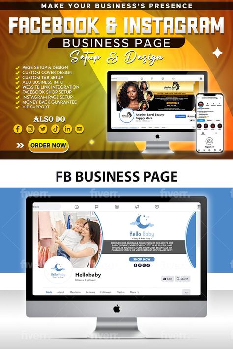 create and setup facebook, instagram business page Premium Logo Design, Advertising Promotion, Page Setup, Facebook Business Page, Header Design, Fb Ads, Advertising And Promotion, Business Page, Facebook Business