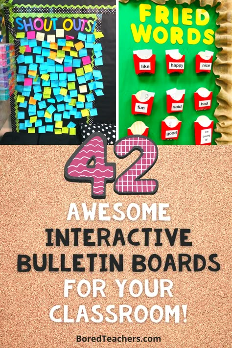 42 Awesome Interactive Bulletin Board Ideas for Your Classroom English Bulletin Boards, Vocabulary Bulletin Boards, Literacy Bulletin Boards, Ela Bulletin Boards, Elementary School Bulletin Boards, Middle School Bulletin Boards, Kindness Club, Writing Bulletin Boards, Office Bulletin Boards