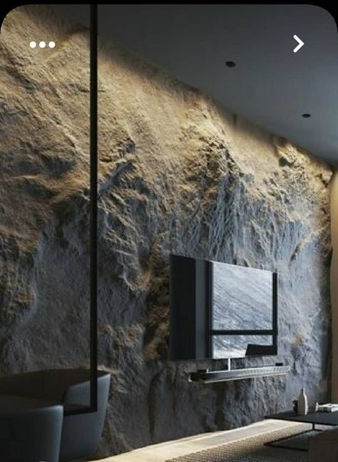 Fake Stone Wall, Stone Wall Interior, Stone Wall Interior Design, Living Room Big, Stone Walls Interior, Stone Wall Design, Walls Ideas, Unique Home Accessories, Living Room Design Inspiration