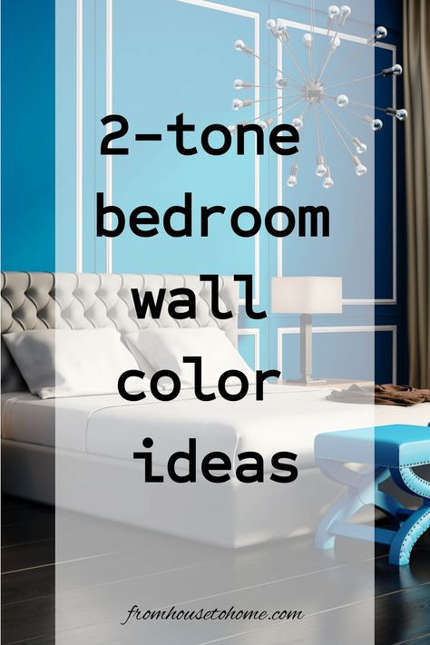 2-tone bedroom wall color ideas Couple Bedroom Paint Wall Colors, Bedroom Wall Color Ideas, Bookcase In Bedroom, Wall Color Ideas Bedroom, Bedroom Wall Colour Combination, Bedroom Wall Color, Wall Color Ideas, Black Walls Bedroom, Two Tone Walls