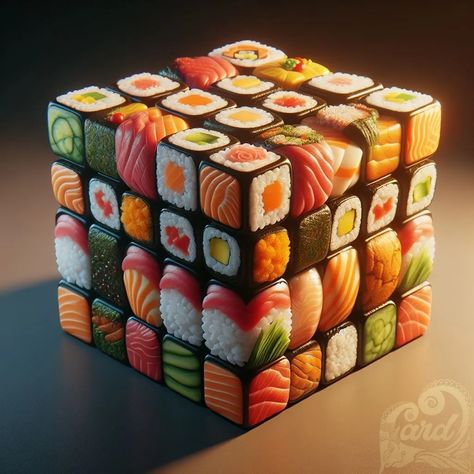 https://card9.com/ai/a-rubik-039-s-cube-sushi Cube Sushi, On Instagram, Instagram