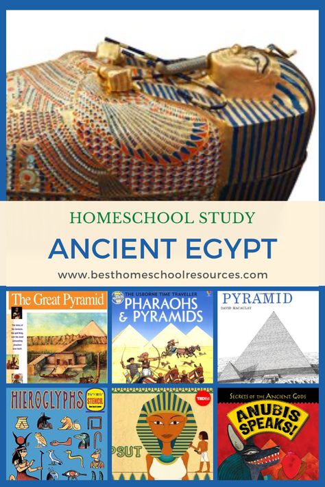 Ancient Egypt Books, Ancient Egypt Unit Study, Catholic Classroom, Ancient Egypt Unit, Homeschool Middle School, Elementary Books, Morning Basket, Kid Books, Ancient History Facts