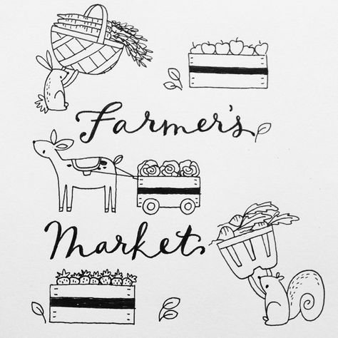 Cal (@puffyfish1100) • Instagram photos and videos Sketchbook Project, Market Day, Farmer's Market, Farmers Market, Embroidery Patterns, Sketch Book, Bullet Journal, Doodles, Stitching