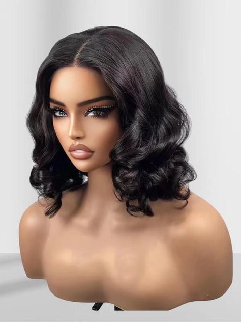 Bob Wig Human Hair 13x4 Body Wave HD Lace Front Wigs Human Hair Pre Plucked Jolanly Wavy Bob Wigs for Women Short Bob Wigs Brazilian Loose Wave Wear and Go Human Hair Wig 180% Density Lace Frontal Bob, Brazilian Loose Wave, Wavy Wigs, Brazilian Hair Bundles, Lace Front Wigs Human Hair, Wavy Bobs, Wigs Human Hair, Human Virgin Hair, Short Wavy