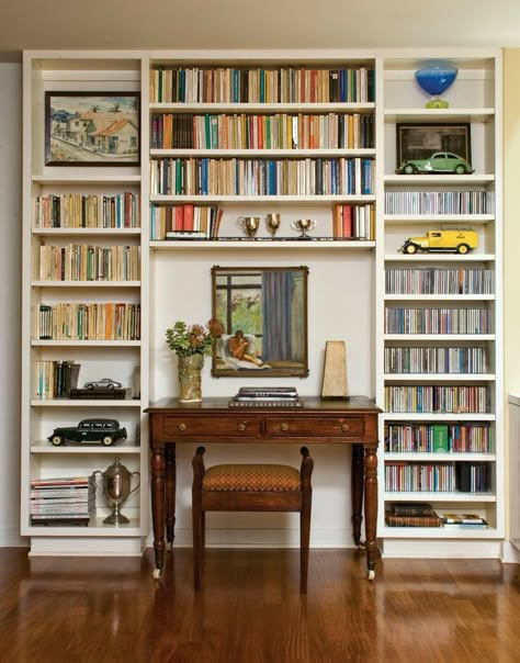 Office Bookshelf Ideas, Office Bookshelf, Lots Of Books, Bookshelf Ideas, Dream Library, Home Library Design, Bookshelf Desk, Bookshelf Design, Office Library