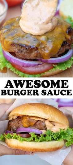 This Awesome Burger Sauce adds that classic, all-American flavor to your favorite burger recipe. You'll want to make extra to serve alongside as a fry dipping sauce! #burgersauce #burgers #frysauce #summerrecipes #grilling #bbqrecipes Fry Dipping Sauce, Fry Dip, Best Burger Sauce, Hamburger Sauce, Potato Lasagna, Sauce Burger, Burger Sauces Recipe, Grilled Burger Recipes, Yummy Fries