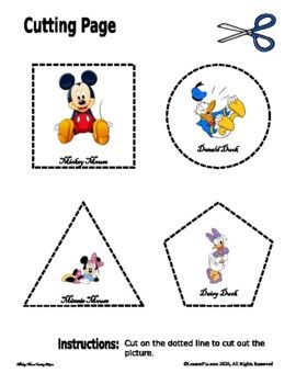 Mickey Mouse Camping Theme, Disney Tracing Worksheets, Disney Preschool Activities, Mickey Mouse Activities, Mickey Mouse Preschool, Disney Lessons, Shapes Activity, Mickey Mouse Printables, Mickey Mouse Crafts