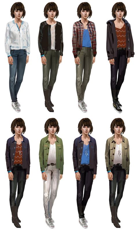 Life is strange - Max's Clothes Max Caulfield Outfit, Lis Concept Art, Life Is Strange Art Style, Life Is Strange Outfits, Haven Springs Life Is Strange, Life Is Strange Clothes, Life Is Strange 2 Concept Art, Life Is Strange Concept Art, Warren Life Is Strange