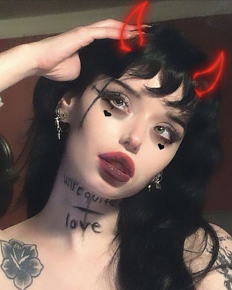 Devil Girl, Piercings, Tattoos, Makeup, Hair, Make Up