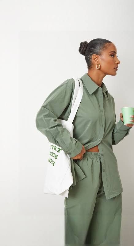 Women's Sage Green Woven Oversized Button Up Shirt on PrettyLittleThing Sage Green Oversized Shirt, Oversized Button Up Shirt, Oversized Shirt, Button Up Shirt, Sage Green, Falling In Love, Button Up Shirts, Button Up, Green