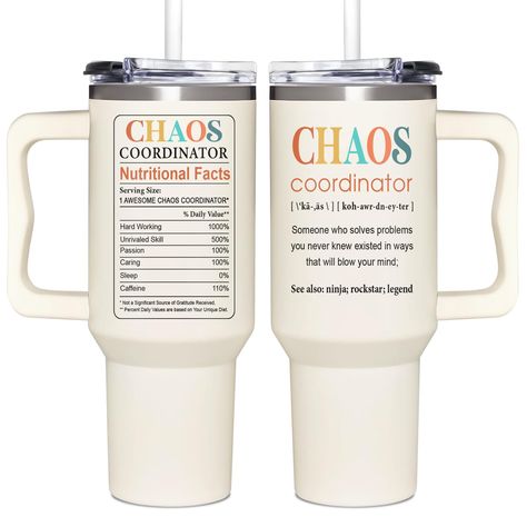 PRICES MAY VARY. FUNNY GIFTS FOR COWORKERS: This Chaos tumbler is the perfect office gift for coworkers and bosses, offering a classy way to express your appreciation for them. It's a thoughtful gift that any coworker, especially the boss lady, will appreciate and love. Ideal for employee gifts for coworkers women, teacher assistant gifts, admin gift, administrative assistant gifts, admin assistant appreciation gifts, coworker appreciation gifts, admin appreciation gifts SENTIMENTAL GIFTS FOR CO Assistant Appreciation Gifts, Funny Gifts For Coworkers, Administrative Assistant Gifts, Teacher Assistant Gifts, Coworker Appreciation, Administrative Professional Day, Admin Assistant, Gift For Boss, Volunteer Appreciation