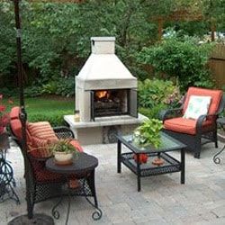 Outdoor Fireplace Diy, Diy Planters Outdoor, Outdoor Fireplace Kits, Fireplace Diy, Diy Outdoor Fireplace, Fireplace Kits, Fireplace Art, Backyard Fireplace, Concrete Fireplace