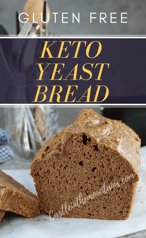 Keto Yeast bread -Gluten Free Keto Yeast Bread, Gluten Free Sandwich Bread, Low Carb Sandwiches, Almond Flour Bread, Gluten Free Sandwiches, Real Bread, Keto Diet Breakfast, Yeast Bread Recipes, Diet Breakfast Recipes