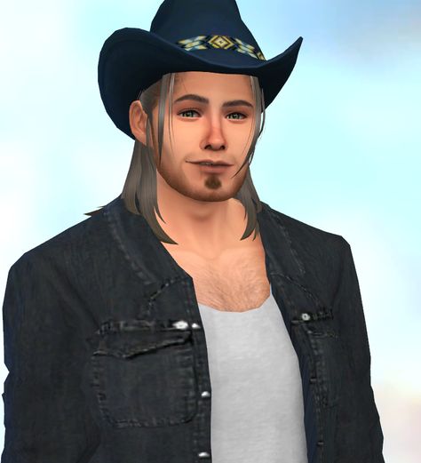 Okay so he actually started out as an attempt at making Arthur from Red Dead Redemption 2, cause I am obsessed. After messing with the morphs a bit I made this guy and thought he was too damn cute. Gonna have to figure out a story for him as he is not in my game just yet. Morgan Turner, My Sims, 4 Characters, Sims 4 Characters, Red Dead Redemption 2, Red Dead, Red Dead Redemption, I Am Game, This Guy