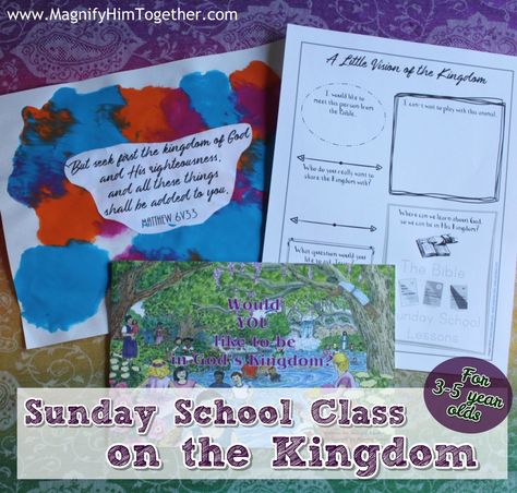 Children's lesson/activity/craft on the coming Kingdom of God Kingdom Of God Craft, Gods Kingdom Craft, Gods Kingdom, Memory Verses For Kids, Kids Church Activities, Activity Workbook, Vbs 2024, Kingdom Of God, Sunday School Activities