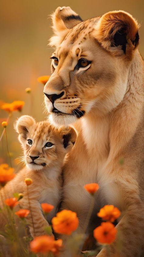 Baby Lion Cubs, Cute Tiger Cubs, Lion Family, Lion Photography, Abstract Animal Art, Lion Love, Wild Animals Pictures, Lion Images, Lion Canvas