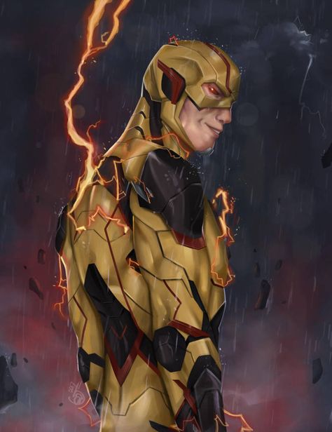 Eobard Thawne, Flash Vs, Flash Comics, Reverse Flash, Marvel And Dc Characters, Comic Villains, Univers Dc, Flash Design, Dc Villains