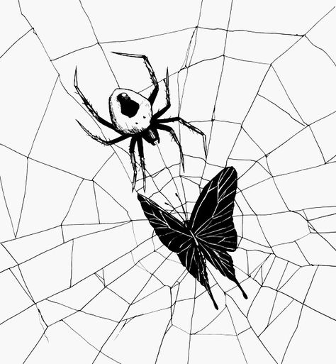 Black butler/ kuroshitsuji Spider Web Butterfly Drawing, Butterfly In Web Tattoo, Butterfly Caught In Spider Web, Butterfly In Spider Web Tattoo, Spider Butterfly Drawing, Black Butler Tattoo Ideas, Black Butler Tattoo, Spider Web Butterfly, Spider And Butterfly