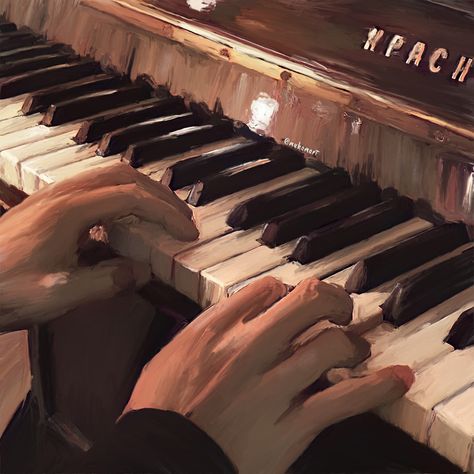 Hyper Realistic Oil Painting, Oil Paint Procreate, Piano Painting Ideas, Procreate Oil Painting, Painting Piano, Procreate Aesthetic, Piano Drawing, Piano Painting, Painting Realism