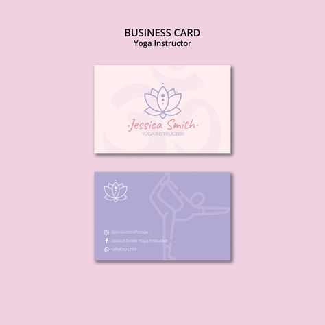 Yoga Teacher Business Cards, Yoga Instructor Business Card, Yoga Themes, Massage Business, Yoga Business, Member Card, Name Card Design, Visiting Card Design, Yoga Instructor