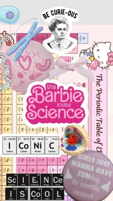 #ilmioprimoshuffle #myfirstshuffle #biology #biologia #scientist #barbie #science Barbie Scientist, Digi Scrap, Ipad Wallpaper, Biology, Chemistry, Periodic Table, Science