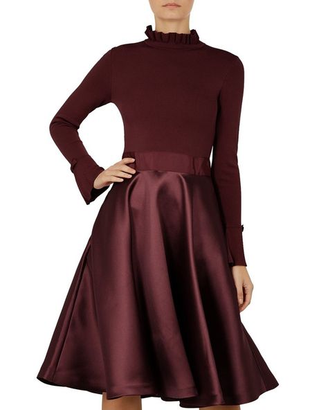 Ted Baker Zadi Frill-Cuff Dress Wear Dresses In Winter, Dresses In The Winter, Dresses In Winter, Winter Wedding Guests, Ted Baker Dress, Outdoor Fall Wedding, Fall Wedding Guest, Guest Attire, Wedding Attire Guest