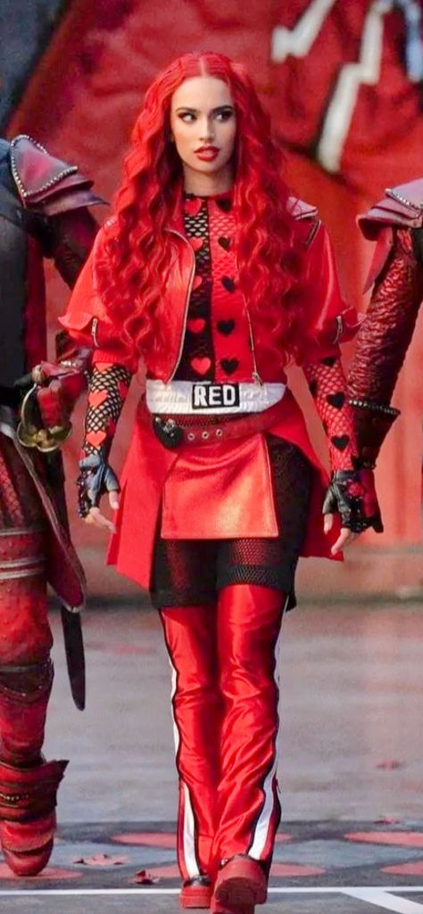 Decendents Rise Of The Red, Red Disney Descendants, Princess Red Descendants Outfit, Red Outfit Descendants, Desendents The Rise Of Red, Red Descendants Outfits, Decendants 4 Red, Princess Red Descendants, Red From Descendants