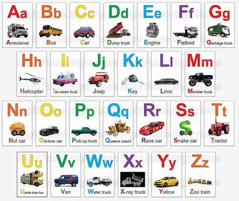 ABC Vehicle Flashcards Mail Order. Trucks, Cars, Transportation, Trains… Vehicle Flashcards, Daily Routine Flashcards, Daily Routine For Women, Car Names, Jeep Keys, Car Dump, Routine Schedule, Daily Routine Schedule, Alphabet Games