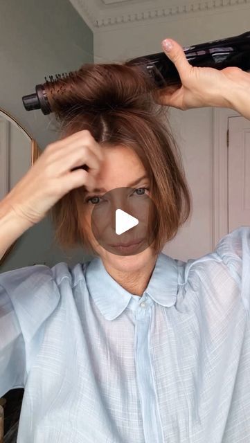 How To Tie Up A Bob Short Hair, Ponytail For Bob Haircut, Hair Too Short For Ponytail, Short Hair Tying Ideas, In Between Hair Length Style Short, Tying Up Short Hair, How To Style A Short Bob Haircut, How To Style Italian Bob, Bouncy Bob Hairstyles