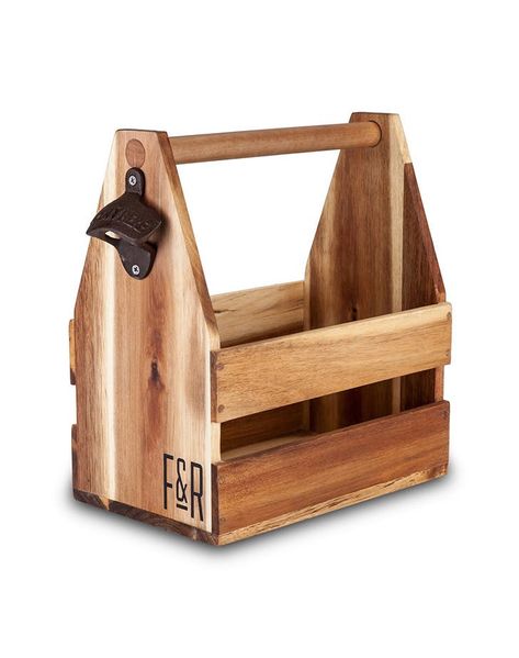 The Best Gifts for Beer Lovers We've Found on the Internet #purewow #home #caddy Wood Beer Caddy, Wooden Beer Caddy, Wooden Caddy, Beer Tote, Wood Beer, Beer Carrier, Bottle Caddy, Beer Caddy, Beer Wood