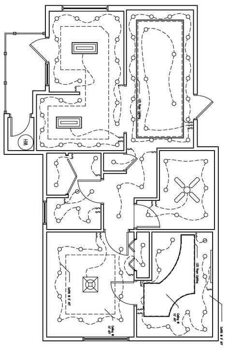 Electrical House Plan details - Engineering Discoveries Electrical Layout Plan Home, Reflected Ceiling Plan Interiors, Reflective Ceiling Plan, Reflected Ceiling Plan, Zen Home, Electrical Symbols, Home Electrical Wiring, Ceiling Plan, Electrical Circuit Diagram