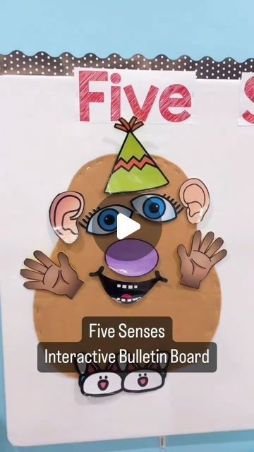 My Five Senses Preschool Bulletin Board, Five Senses Bulletin Board, Five Senses Craft, Five Senses Preschool, Jamie White, Senses Preschool, My Five Senses, Interactive Bulletin Boards, Interactive Bulletin Board