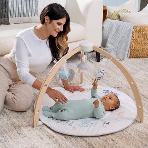 A great activity center for your little one to be engaged! There's 3 Attachable Toys, Tummy Time Pillow, and Mirror. (affiliate link) Baby Developmental Milestones, Tummy Time Pillow, Wooden Play Gym, Baby Activity Gym, Wooden Baby Gym, Baby Play Gym, Baby Activity, Activity Gym, Developmental Milestones