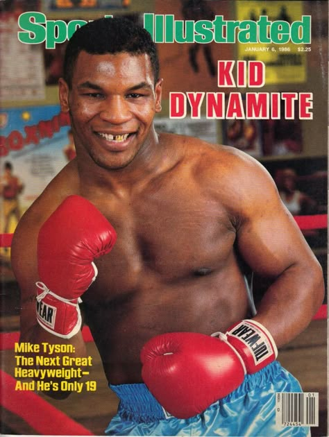 Mike Tyson's first Sports Illustrated cover, January 6, 1986. Boxing 101, Tyson Mike, Mighty Mike, Mike Tyson Boxing, Iron Mike Tyson, Boxing Legends, Boxing Images, Iron Mike, Heavyweight Boxing