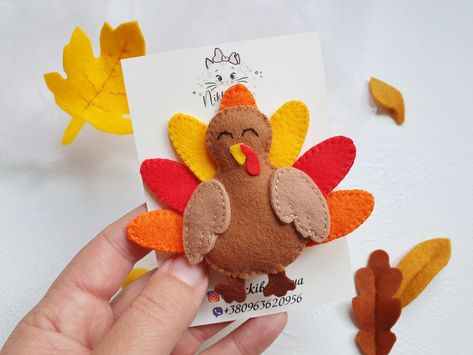 Felt Turkey, Fall Felt Crafts, Turkey Headband, Thanksgiving Headbands, Applique Towels, Xmas Jewelry, Felt Gingerbread, Thanksgiving Hair, Felt Accessories