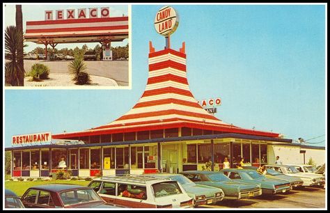 Candyland, Valdosta, Georgia, 1960s Texaco Gas Station, Mcdonough Georgia, Valdosta Georgia, Texaco Vintage, Farm Restaurant, Lake Park, Roadside Attractions, Old Florida, Service Station