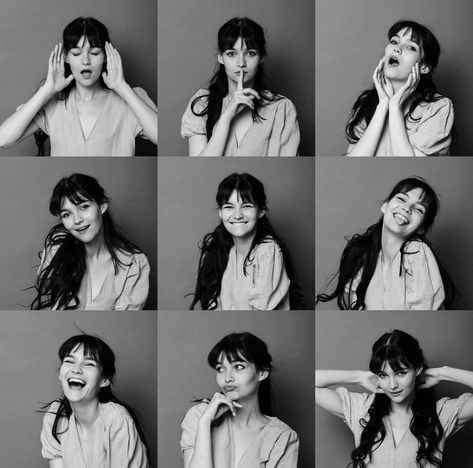 Expressive Poses Photography, Photo Expressions Faces, Expression Study Reference, Pose Reference Expressive, Expression Photo Reference, Expressive Pose Reference, Portrait Expression Reference, Pose Reference Drawing Head, Poking Cheeks Reference