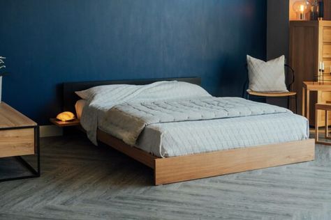 Japanese Style Bed, Japanese Style Bedroom, Low Platform Bed, Japanese Bed, Natural Bed, Minimalist Bed, Bedroom Design Inspiration, Modern Platform Bed, Low Bed