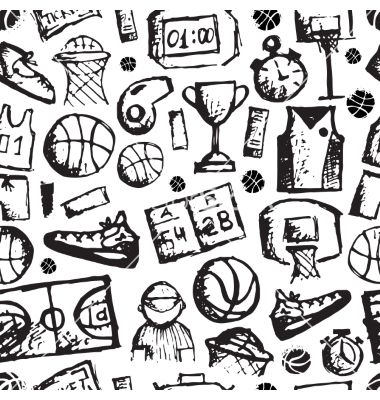 Basketball seamless pattern sketch for your vector Manali Outfit Ideas, Basketball Doodle, Basketball Pattern, Pattern Sketch, Aesthetic Core, Birthday Posts, Design Research, Doodle Patterns, Ghostbusters