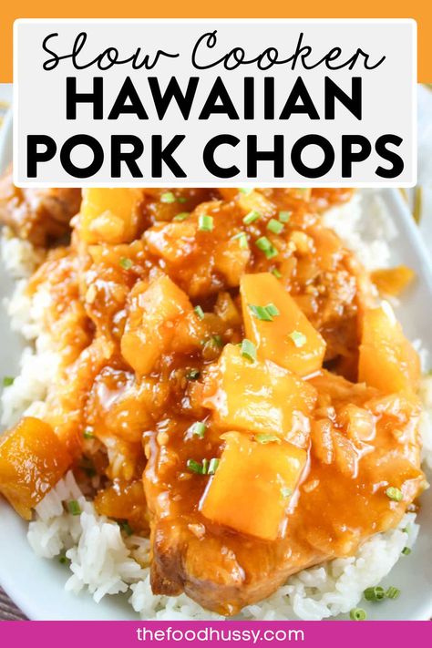 Sweet Pork Chops, Boneless Pork Chops Crock Pot, Sweet And Sour Pork Chops, Hawaiian Pork Chops, Slow Cooker Pork Chops Recipes, Pineapple Pork Chops, Hawaiian Pork, Sweet Sour Sauce, Boneless Pork Chop Recipes