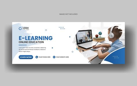 Digital learning education social media facebook cover banner template Social Media Education Banner Design, Education Banner, Template Social Media, Facebook Cover Design, Illustrator Design, Facebook Banner, Social Media Facebook, Digital Learning, Facebook Cover Photos