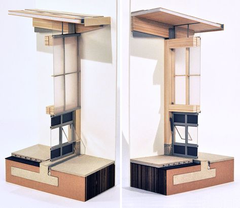 Wall-Section-Model-1-web/ By Jeremy Alford Physical Model Architecture, Section Detail, Wall Section Detail, Structural Model, Model Architecture, Timber Architecture, Architecture Panel, Arch Model, Architecture Model Making