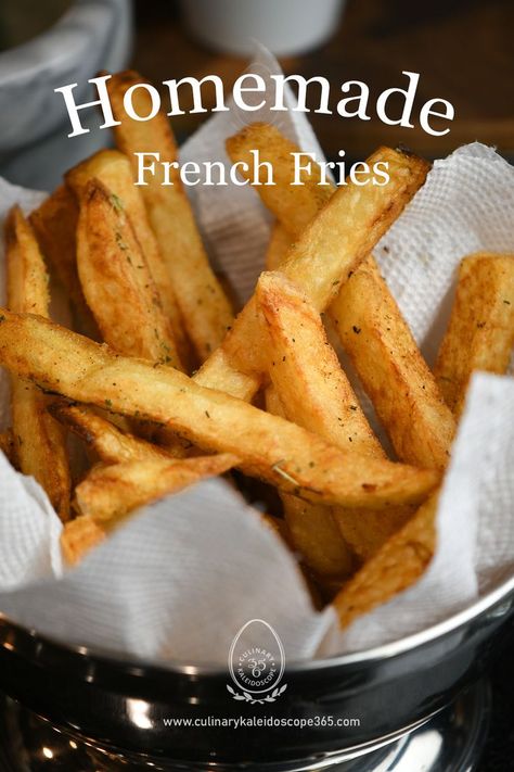 Golden, crispy on the outside, and soft on the inside, uniform potato slices deep fried in Peanut Oil. With a hint of sweetness, these Homemade French Fries will enchant with a unique earthy-sweet potato flavor. French Fries Recipe Homemade, Cheesy Ranch Potatoes, French Fries Recipe, Crispy French Fries, Homemade French Fries, Fries Recipe, Food Basket, Homemade Beauty, Peanut Oil