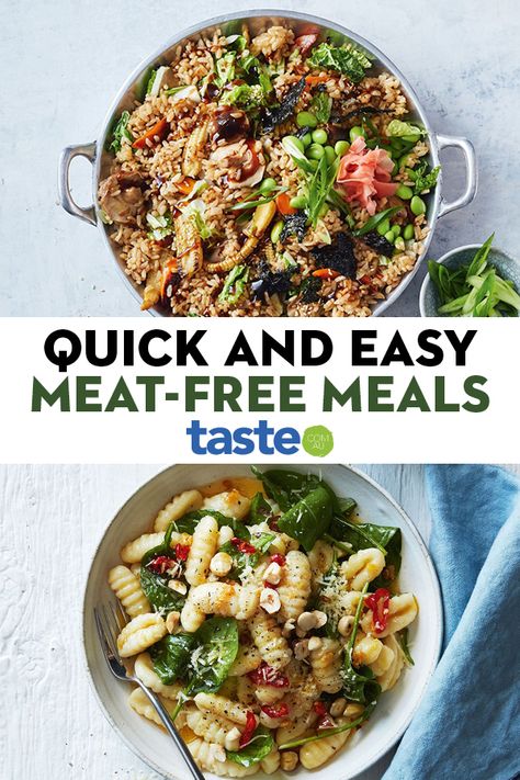 Easy Vegetarian Dinners, Healthy Veg Recipes, Easy Vegetarian Recipes, Arbonne Recipes, Popular Dinner Recipes, Meat Free Monday, Easy Vegetarian Dinner, Vegetarian Breakfast Recipes, Healthy Lunches